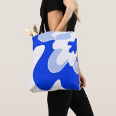 Abstract patroon - blauw tote bag (Dichtbij)