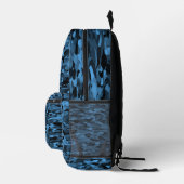 Abstract patroon blauw zwart bedrukte rugzak (Rechts)