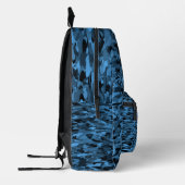 Abstract patroon blauw zwart bedrukte rugzak (Links)