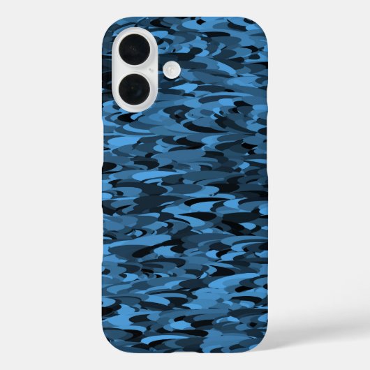 Abstract patroon blauw zwart Case-Mate iPhone case (Achterkant)