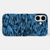 Abstract patroon blauw zwart Case-Mate iPhone case (Achterkant (horizontaal))
