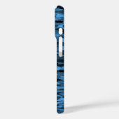 Abstract patroon blauw zwart Case-Mate iPhone case (Achterkant / Links)