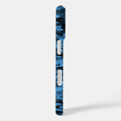 Abstract patroon blauw zwart Case-Mate iPhone case (Achterkant / Rechts)