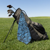 Abstract patroon blauw zwart golfhanddoek (Groen)