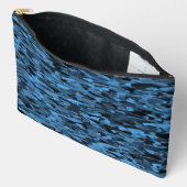Abstract patroon blauw zwart groot etui (Open)