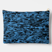 Abstract patroon blauw zwart groot etui (Achterkant)