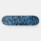 Abstract patroon blauw zwart persoonlijk skateboard (Horizontaal)