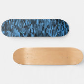 Abstract patroon blauw zwart persoonlijk skateboard (Horizontaal)