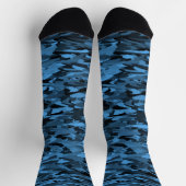 Abstract patroon blauw zwart sokken (Top)