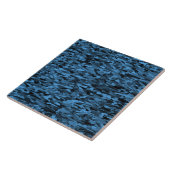 Abstract patroon blauw zwart tegeltje (Zijkant)