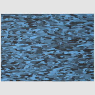 Abstract patroon blauw zwart tissuepapier
