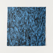 Abstract patroon blauw zwart wandkleed (Voorkant (horizontaal))