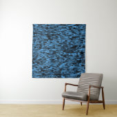 Abstract patroon blauw zwart wandkleed (In situ)