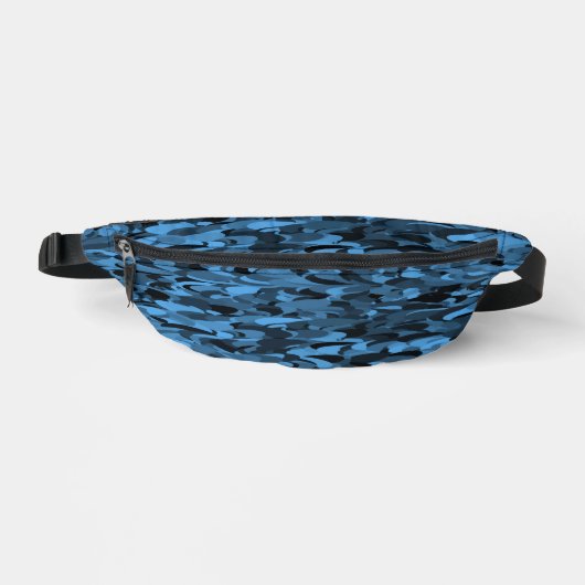 Abstract patroon blauw zwarte tailleband heuptasje (Voorkant)