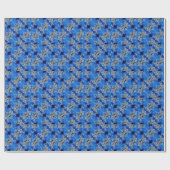 Abstract patroon, blauwe horizon, cadeaupapier (Vlak)