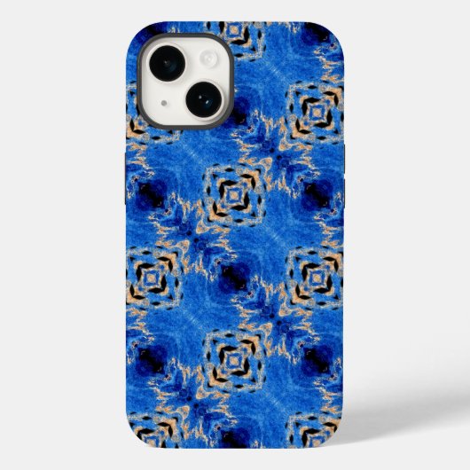 Abstract patroon, blauwe horizon, Case-Mate iPhone case (Achterkant)