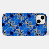 Abstract patroon, blauwe horizon, Case-Mate iPhone case (Achterkant (horizontaal))