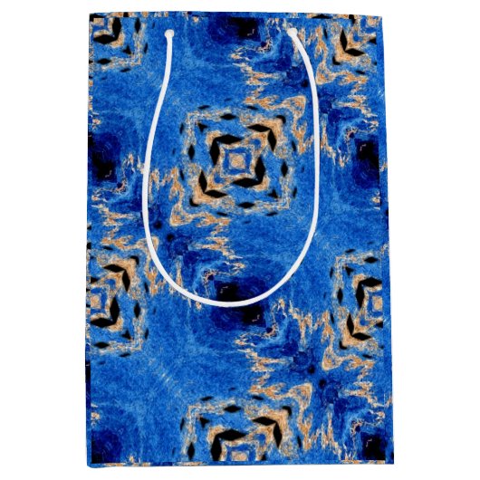 Abstract patroon, blauwe horizon, medium cadeauzakje (Voorkant)
