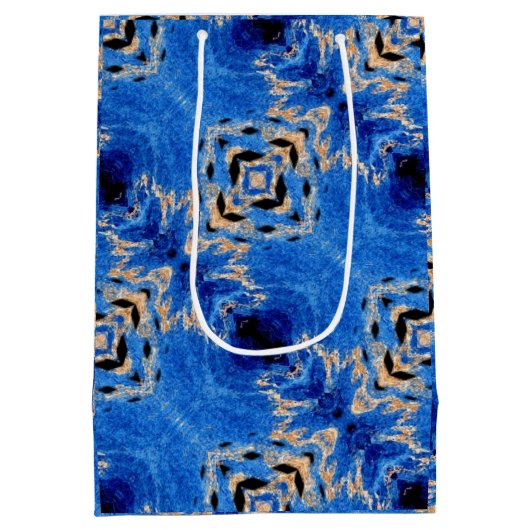 Abstract patroon, blauwe horizon, medium cadeauzakje (Achterkant)