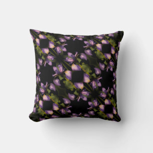 Abstract patroon blauwe vlag Iris-ventilator Kussen