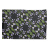 Abstract patroon blauwe vlag Iris-ventilator Kussensloop (Achterkant)