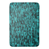 Abstract Patroon Blauwgroen Zwart Badmat (Voorkant Verticaal)