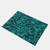 Abstract Patroon Blauwgroen Zwart Deurmat (Schuin)