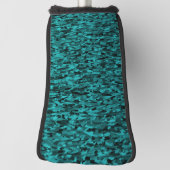 Abstract Patroon Blauwgroen Zwart Golfheadcover (Draai 90)