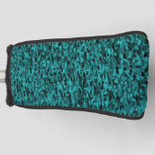 Abstract Patroon Blauwgroen Zwart Golfheadcover (Voorkant)