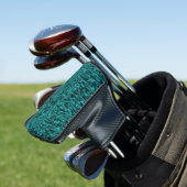 Abstract Patroon Blauwgroen Zwart Golfheadcover (Insitu)