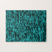 Abstract Patroon Blauwgroen Zwart Legpuzzel (Horizontaal)