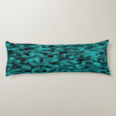 Abstract Patroon Blauwgroen Zwart Lichaamskussen (Achterkant)