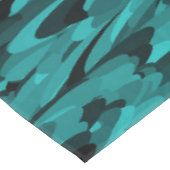 Abstract Patroon Blauwgroen Zwart Tafelkleed (Gekanteld)