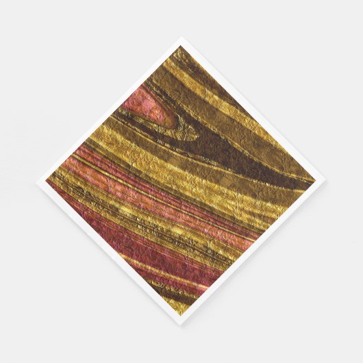 Abstract patroon, bruin en geel, textuur, rood servet (Hoek)