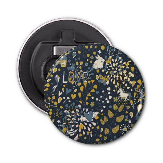 Abstract  patroon button flesopener (Voorkant)