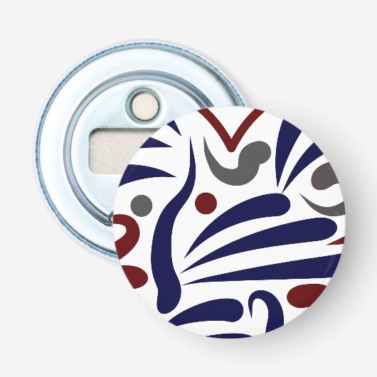  abstract patroon button flesopener (Voorkant)