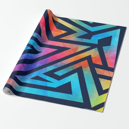 Abstract patroon cadeaupapier (Uitgerold)