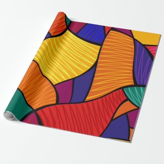 Abstract patroon cadeaupapier (Uitgerold)