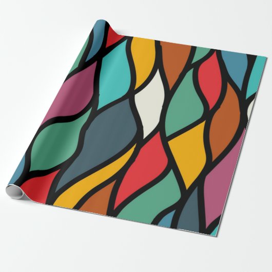 Abstract patroon cadeaupapier (Uitgerold)