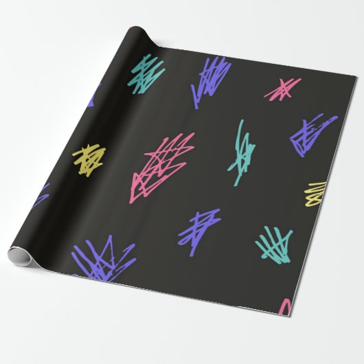 Abstract patroon cadeaupapier (Uitgerold)