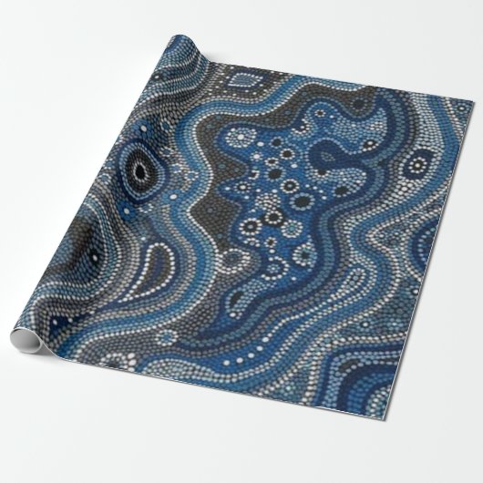 Abstract patroon cadeaupapier (Uitgerold)