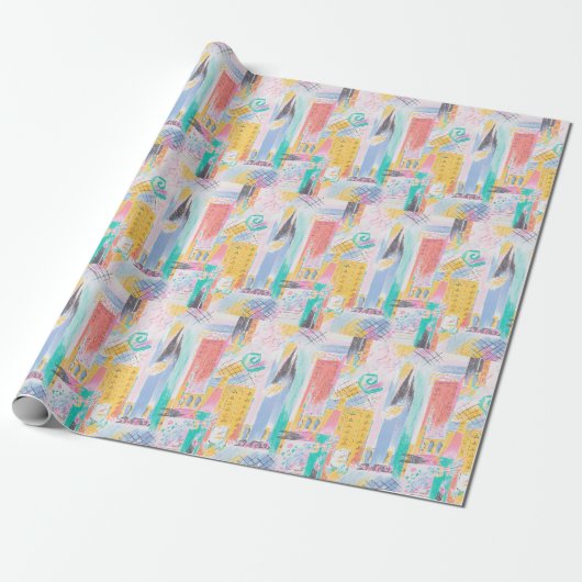 Abstract patroon cadeaupapier (Uitgerold)