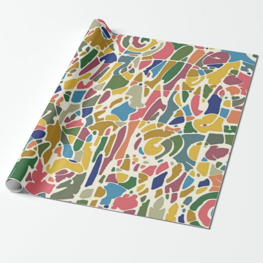 Abstract patroon cadeaupapier (Uitgerold)