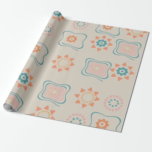 Abstract patroon cadeaupapier (Uitgerold)