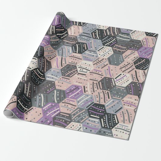 Abstract patroon cadeaupapier (Uitgerold)