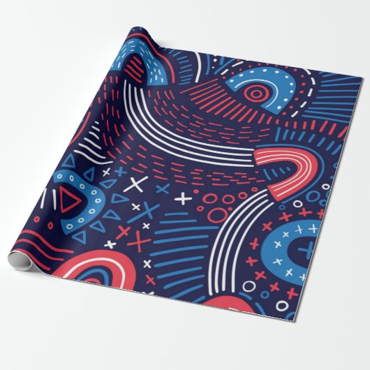 Abstract patroon cadeaupapier (Uitgerold)