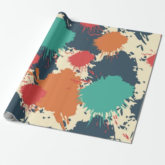 Abstract patroon cadeaupapier (Uitgerold)