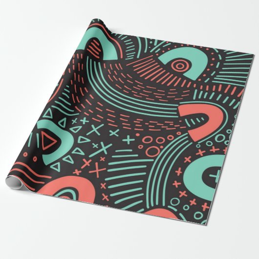 Abstract patroon cadeaupapier (Uitgerold)