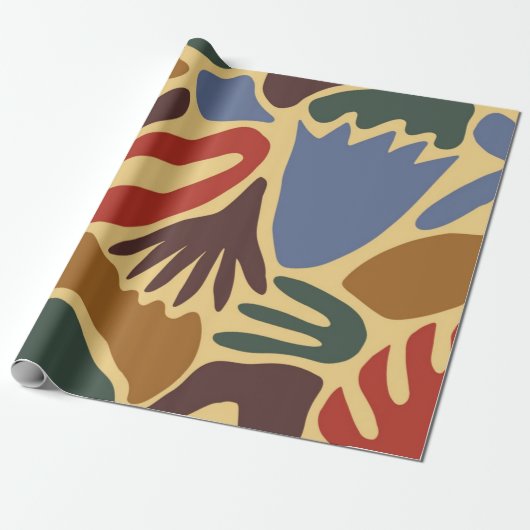 Abstract patroon cadeaupapier (Uitgerold)