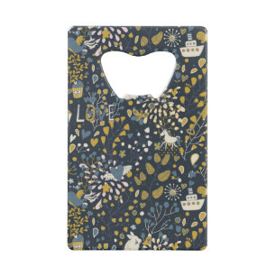 Abstract patroon creditkaart flessenopener